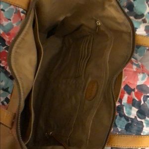 Tan leather Fossil Tote